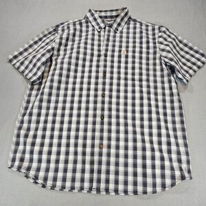 Carhartt XL Regular Plaid Short Sleeve Button Down Shirt Cotton Workwear Casual